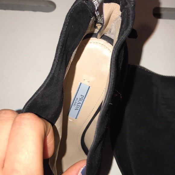 Prada Green and Black Suede Booties - Picture 6 of 6